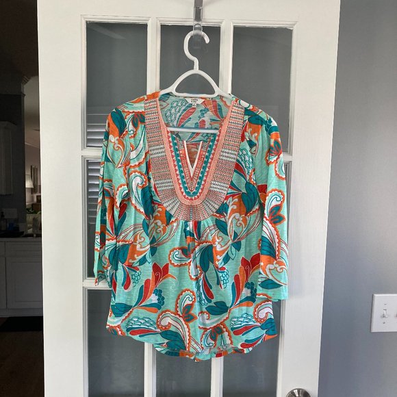 crown & ivy Tops - Crown & Ivy Tunic Top 3/4 Sleeves